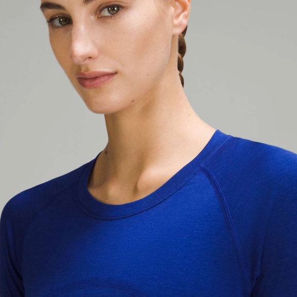 Lululemon Swiftly Tech Long-Sleeve Shirt 2.0 *Waist Length Blue Size 10 $78 - Picture 9 of 15